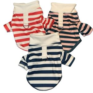Lot Bundle of XS Extra Small Toy Breed Dog or Cat Puppy Striped Shirts Tops New